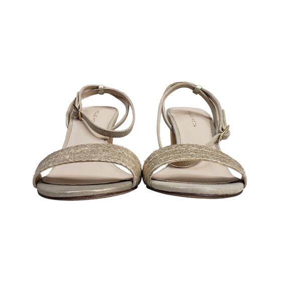 PELLE MODA Womens 8 Zina Ankle Strap Sandal in Platinum Gold - Picture 4 of 12